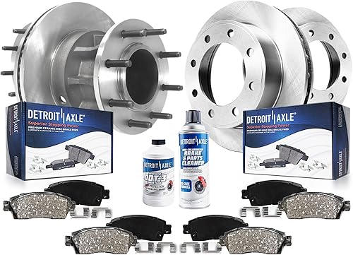 Miniatura 32 de Detroit Axle - Kit de frenos para 2008-2015 Scion xB Rotores de freno de disco delantero y trasero Pastillas de freno de cerámica 2009 2010 2011