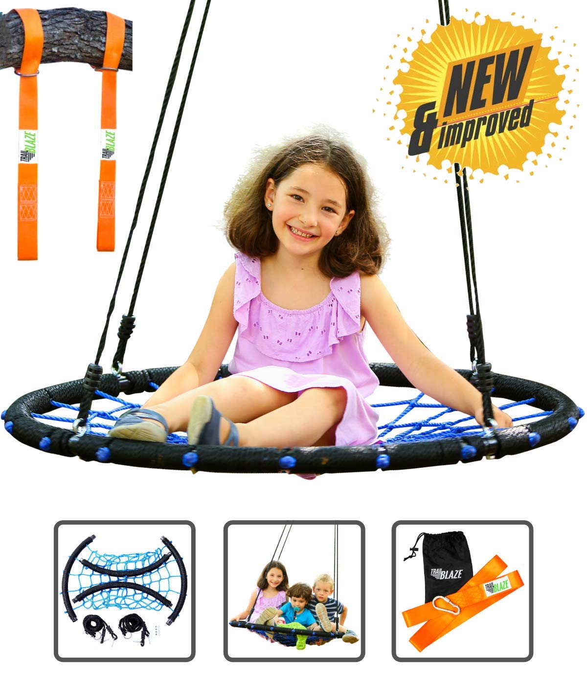 Buy Trailblaze Spider  Tree Swing [UPGRADED] Double Straps Hanging