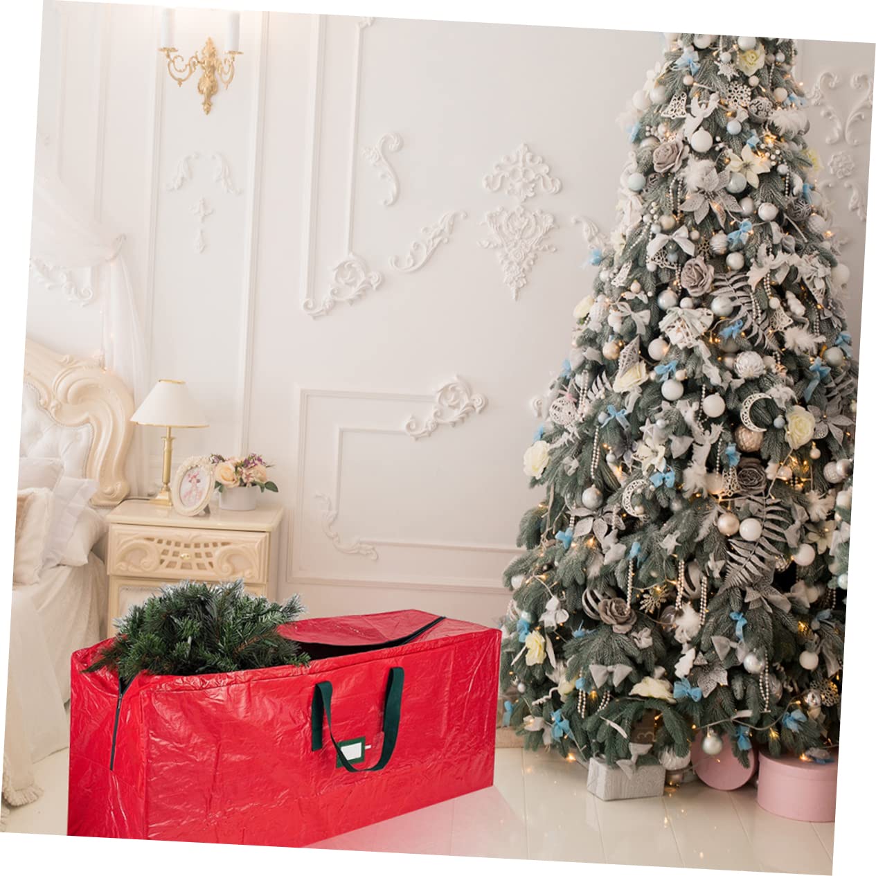 Homoyoyo Bolsa Para Árbol De Navidad De Gran Contenedor Organizador Con Cremallera Para Guardar Árboles De Navidad Bolsa De Obsequio Para Almacenamiento Invierno