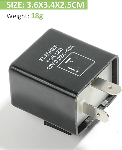 Miniatura 3 de Relé intermitente LED, relés de 12 V, relé intermitente de 2 pines, relé de intermitente electrónico LED para accesorios de automóvil, relés de