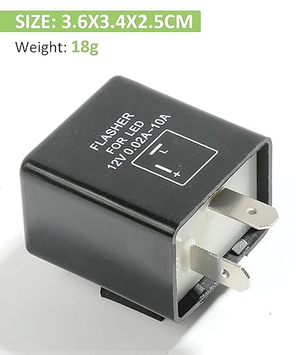 Miniatura 3 de Relé intermitente LED, relés de 12 V, relé intermitente de 2 pines, relé de intermitente electrónico LED para accesorios de automóvil, relés de