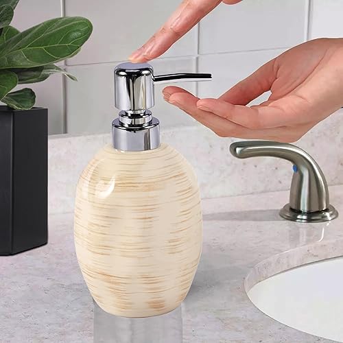 Miniatura 3 de Juego de 3 accesorios de baño, accesorios de baño de cerámica completos soportes para cepillos de dientes, dispensador de jabón, jabonera,