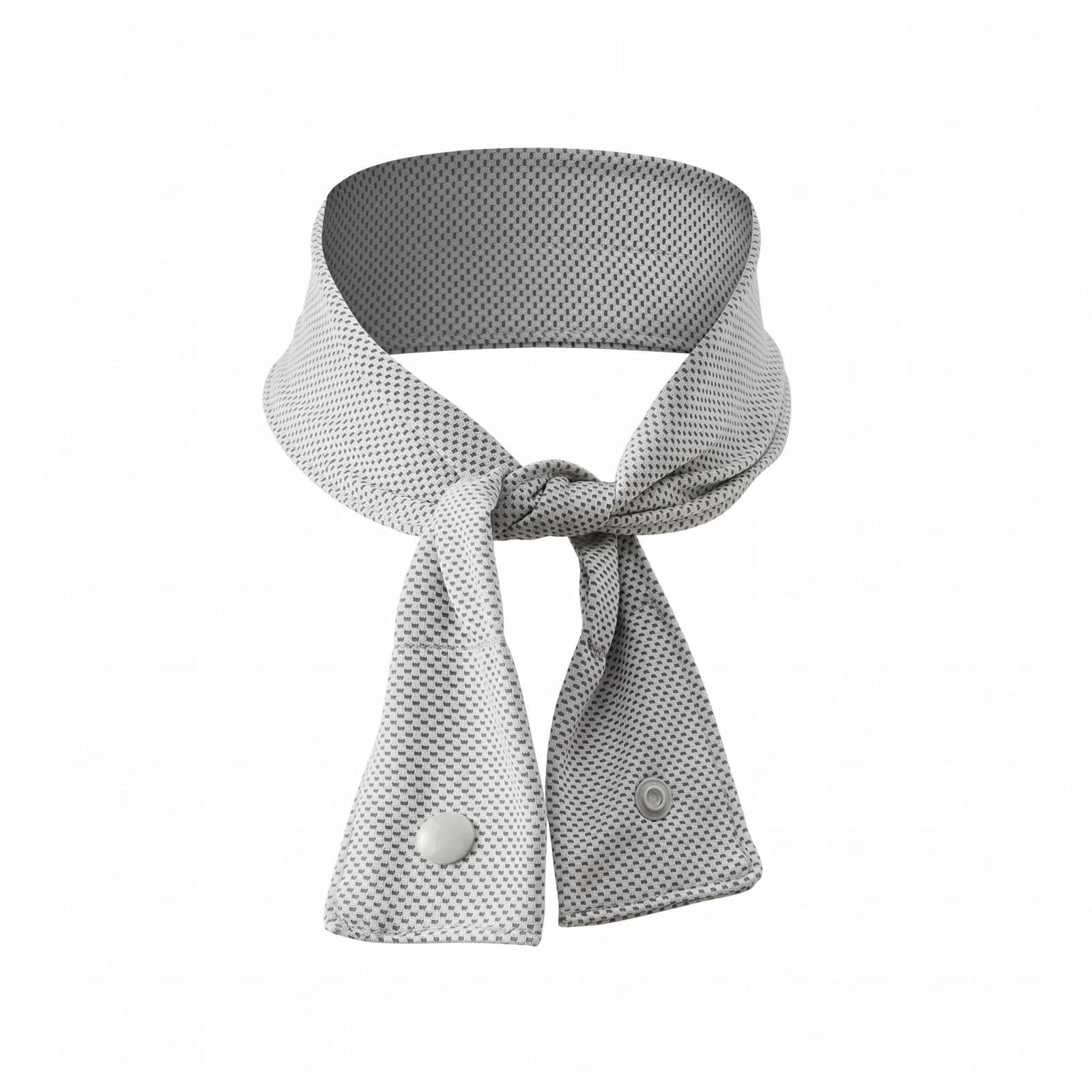 calandis Neck Cooling Scarf Perforated Mesh Cooling Scarf Textured Snap Button Neck Wrap for Athletes Gray-picture-18
