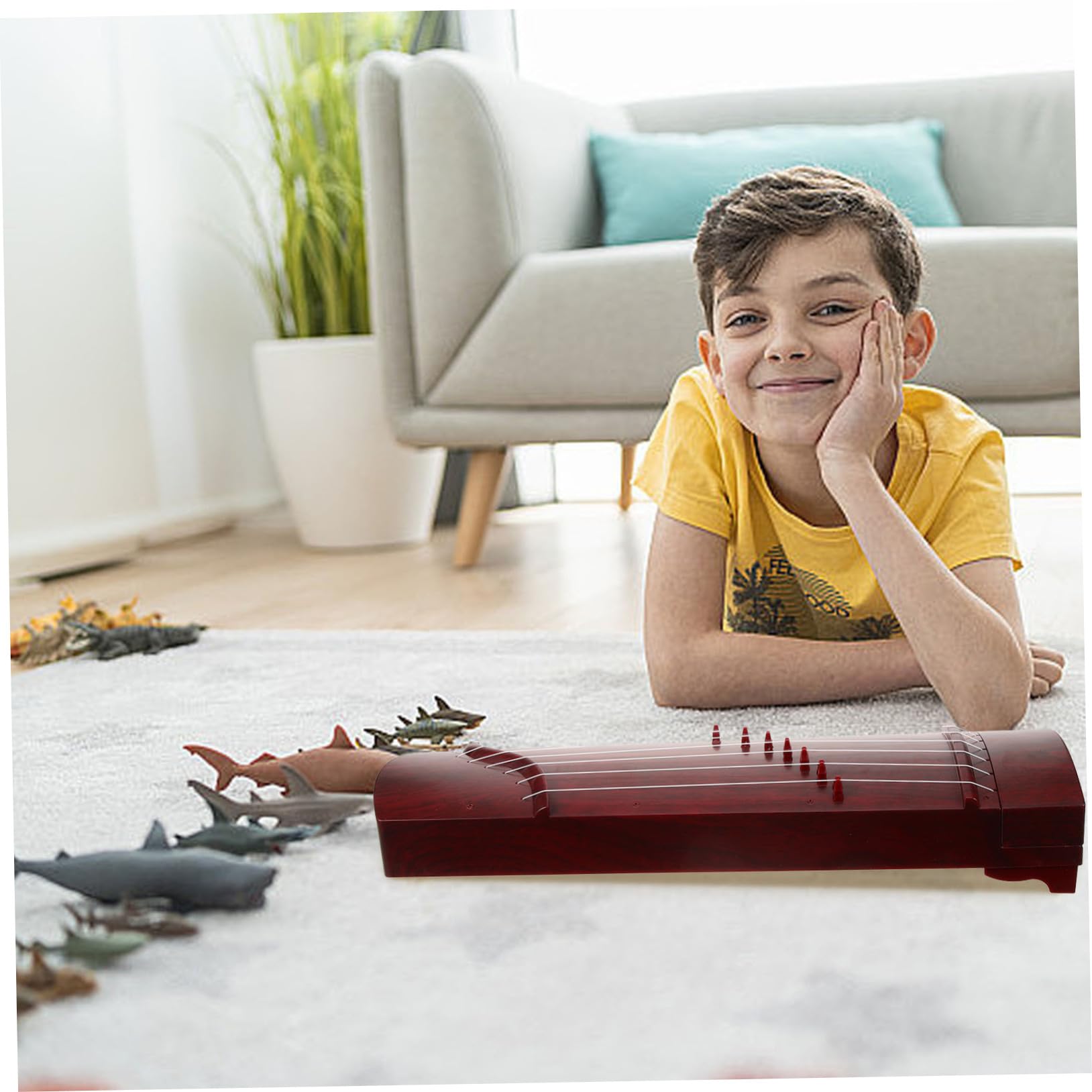 Toddmomy Guzheng Petit Marron en Abs, Instrument de Musique Chinois pour Garçon et Filles Débutants, Design Attrayant et Fabrication Soignée, pour L'apprentissage Musical