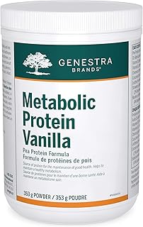 Genestra Brands - Metabolic Protein Vanilla - Helps the Body to Metabolize Fats and Proteins* - 353 Grams Powder - Vanilla Flavour