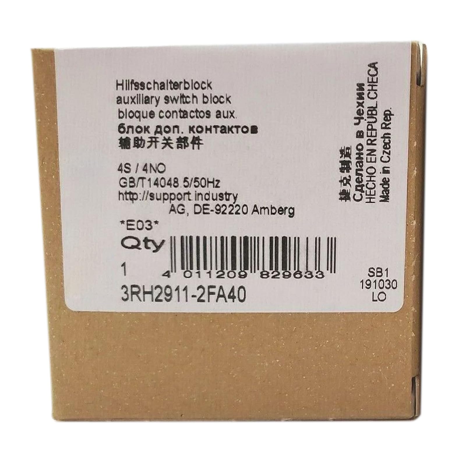 3RH2911-2FA40 bloc de contact auxiliaire pour automatisme et tableau électrique