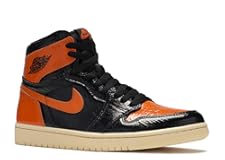 Jordan Nike Mens Air 1 Retro High OG Shattered Backboard 3&period;0" Black&sol;Starfish Leather Size 8&period;5