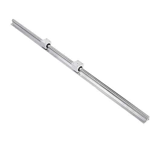 Miniatura 3 de SBR20-39.37 pulgadas  39.370 in 0.787 in guía deslizante de eje de movimiento lineal 1 pieza + 2 piezas SBR20UU Bloque de almohada deslizante