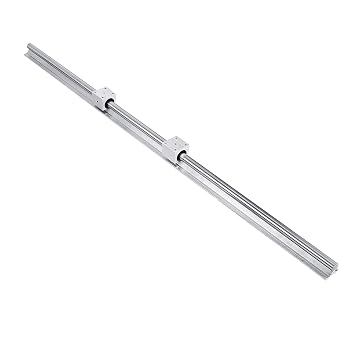Linear Rail Shaft Guide SBR20-39.37 inch / 1000mm +2Pcs SBR20UU Linear Bearing Slide Block for CNC Machine and DIY Project