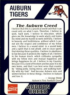 1989 Auburn Coke 580#121 Auburn Creed Football Card