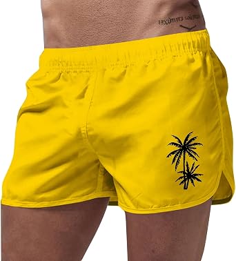 Mens Swim Trunks, Board Shorts Mens Summer Casual Quick Dry Breathable Swimsuit with Pockets 5-Inch Swimwear Beach