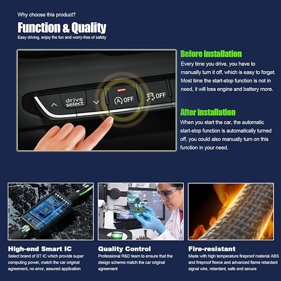 Auto Start Stop Engine System Eliminator for Subaru Forester 5th Gen 2019UP | Auto A Off Canceler Device Cable Delete Disable Cancel Start-Stop Function for Forester 2019 2020 2021 2022 203 2024 2025