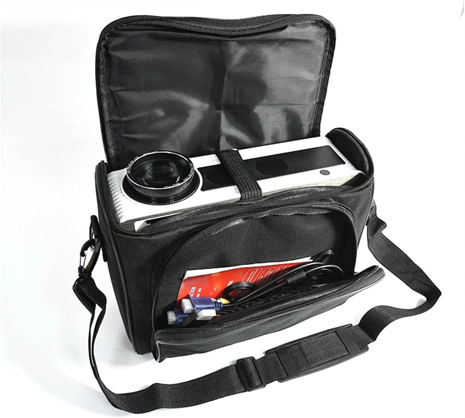 Compatible for Touyinger Everycom Projector Storage Bag, Multi-Function Black Carry Case for X20 T4 Mini T2A M5 LED96 Projectors(Small Size)