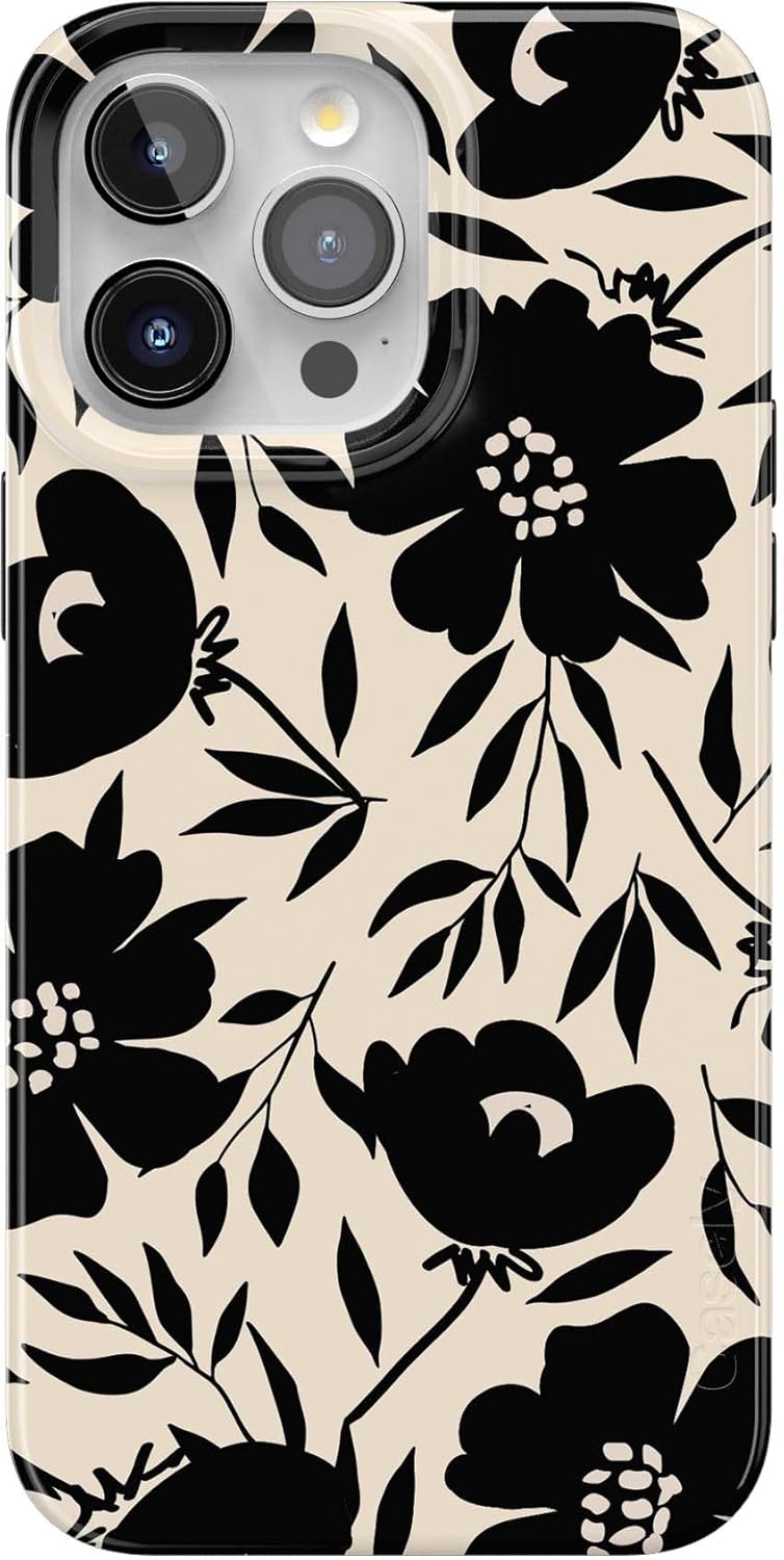 Casely iPhone 14 Pro Case | Dark Fantasy | Contrast Floral | Compatible with MagSafe | Classic Ultra Slim Design