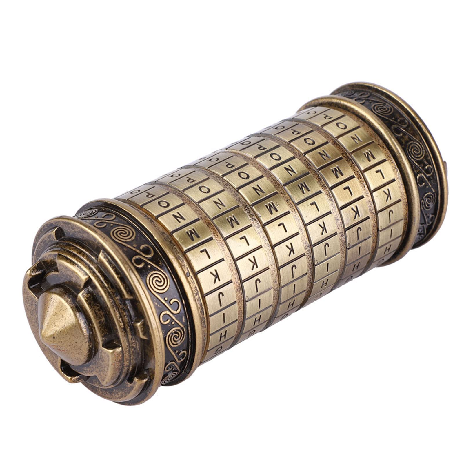 Cryptex 6 Lettres, Porte-bague de Verrouillage de Code, Romantique, Mot de Passe par défaut: ILOVEU, Lettre Classique de Mot de Passe Da Vinci