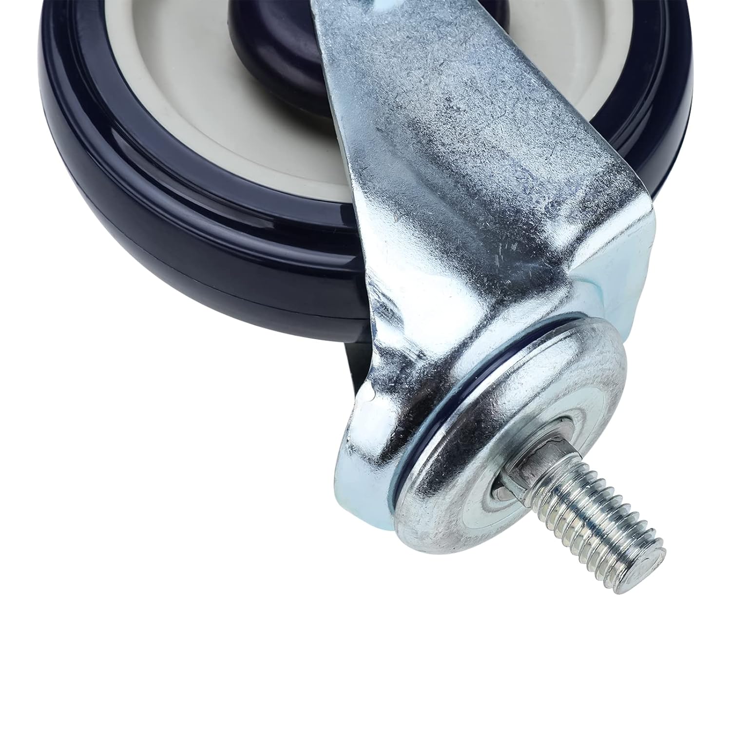 NORJIN 4 Pack 5 Inch Shopping Cart Replacement Wheels, Threaded Stem Casters 1/2"-13 x 1 (Screw Diameter 1/2", Length 1"), Heavy Duty Caster Wheels for Cart, Furniture