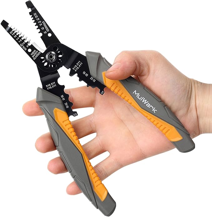 MulWark Alicate Crimpeador 3 en 1, 8 Pulgadas, Automático, Pelacables miniatura 8