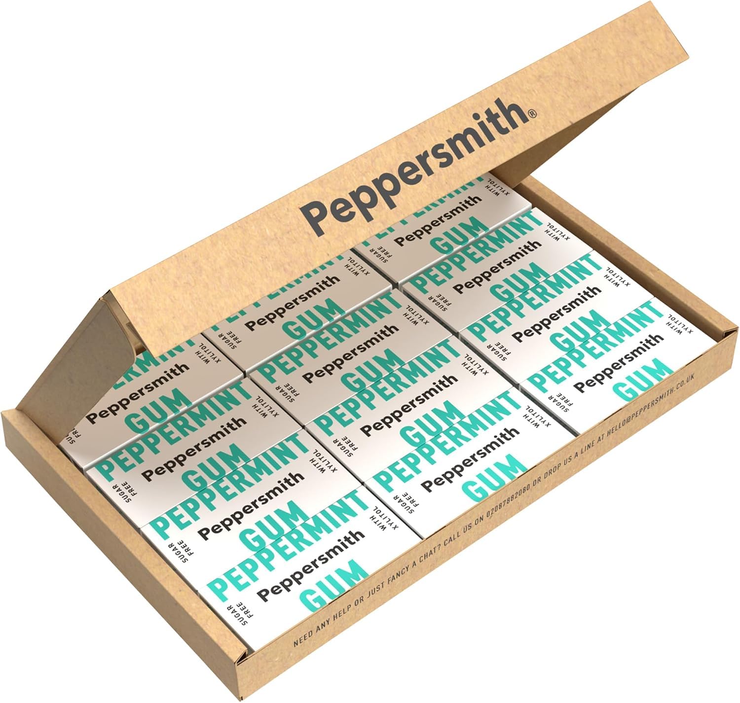 Peppersmith - Chewing Gum - Fine English Peppermint - 15g (Case of 12)