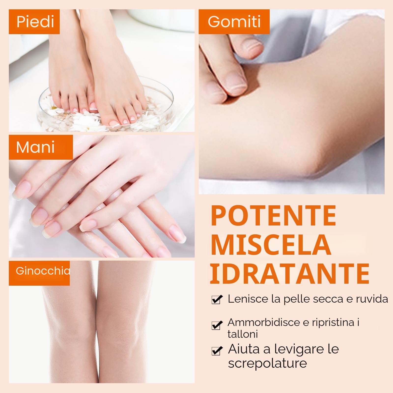 Stick Crema per Talloni e Gomiti al Miele di Manuka, Trattamento Idratante ed Esfoliante per Talloni Secchi e Screpolati e Pelle Ruvida, Ammorbidente per Calli, Levigante per la Pelle, 40g