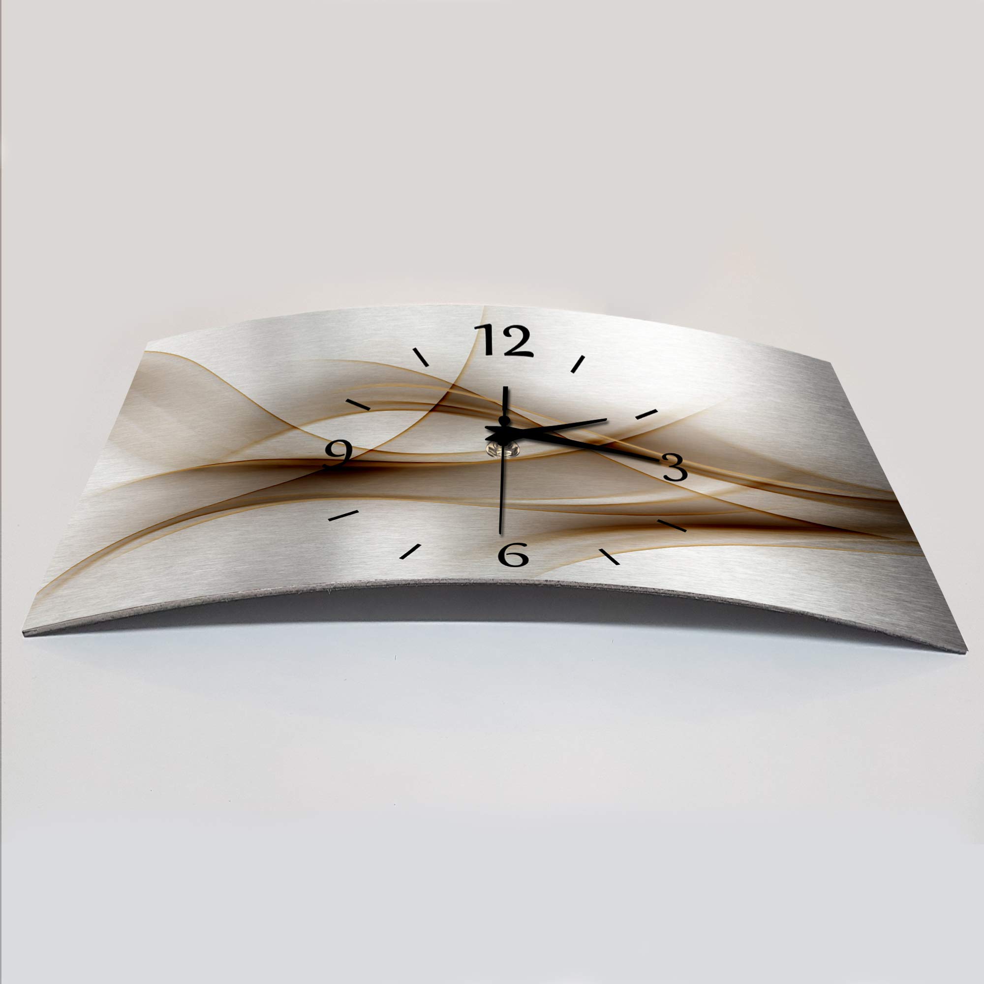 BM Funk Quarz Wanduhr Funkwanduhr Funkwanduhren Funkuhr Funkuhren kein Ticken lautlos geräuschlos leise modern ohne Tickgeräusche groß XXL Wohnzimmer Küche Digital Art Abstrakt 9542-1a
