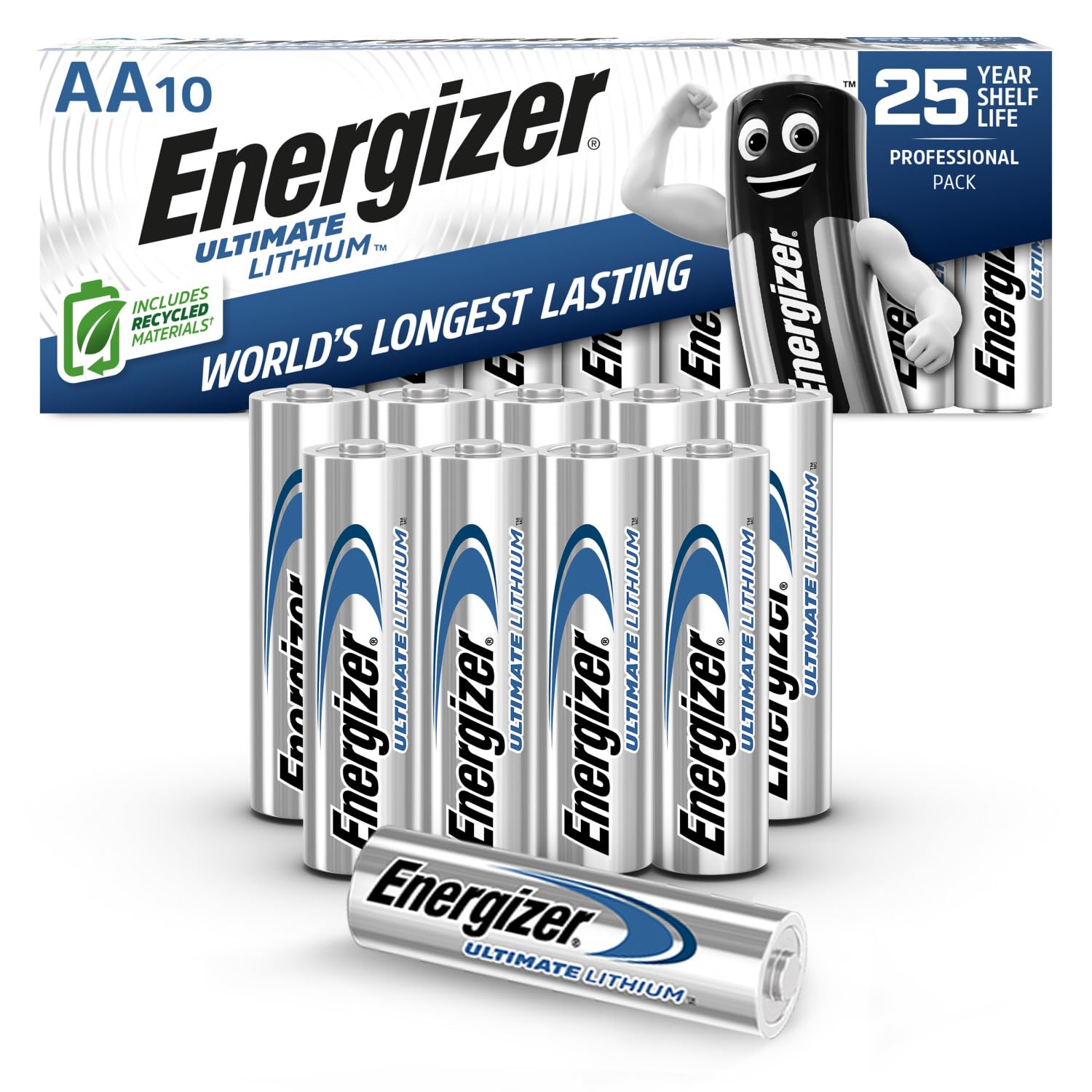 10-Pack of Long-Lasting AA Batteries