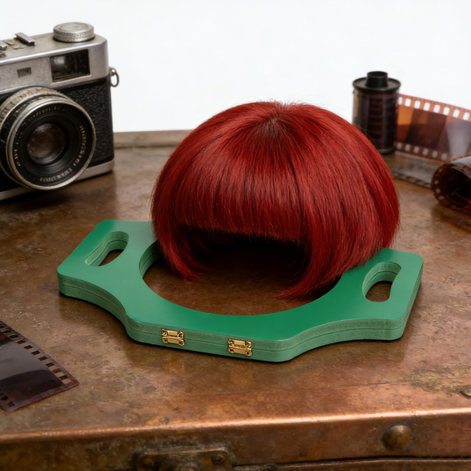 ULTECHNOVO Professioneller Haarstyling Kopfhautformer aus Kunststoff in Grün Tragbar und Leicht zu Reinigen für Selbstgemacht Haarersatz und Perückenherstellung