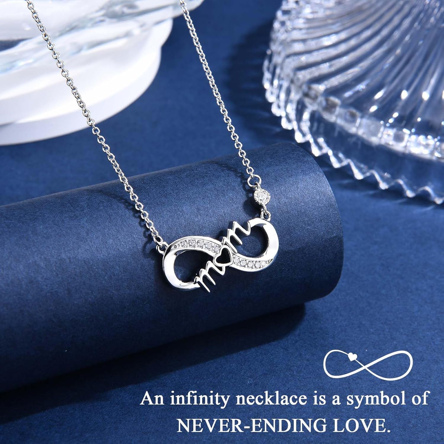 Infinity Mom Grandma Nana Sister Aunt Daughter Auntie Granddaughter Niece Necklace Gifts, Christmas Birthday Valentines Day Mothers Day Easter Graduation Back to School Gifts Stocking Stuffers Presents for Women Girls Her - Image 3
