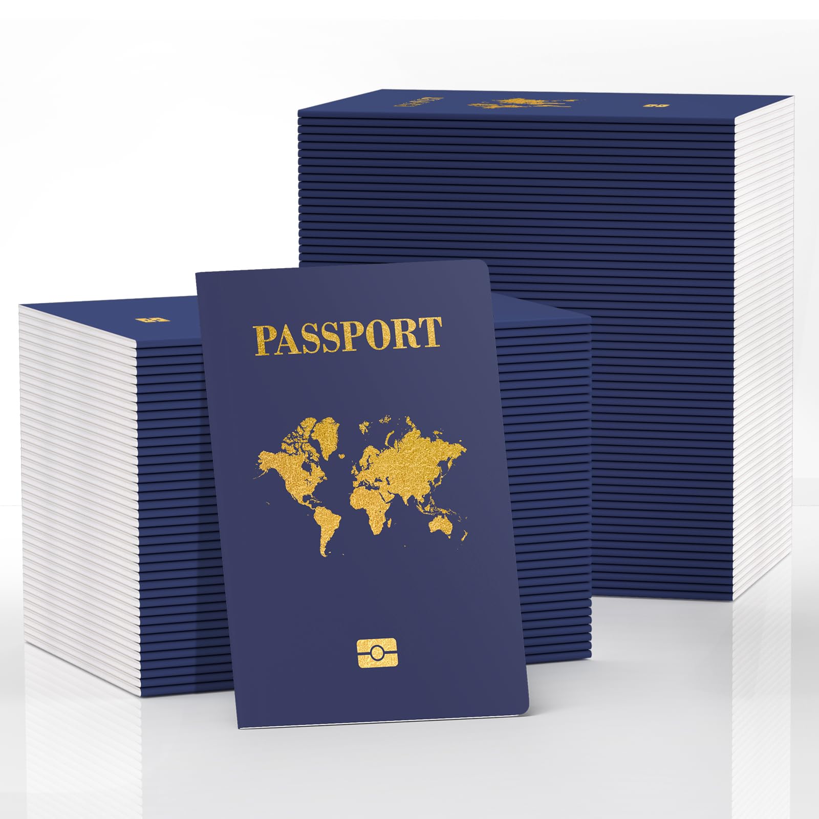 Lot de 100 carnets de passeport vierges bleus