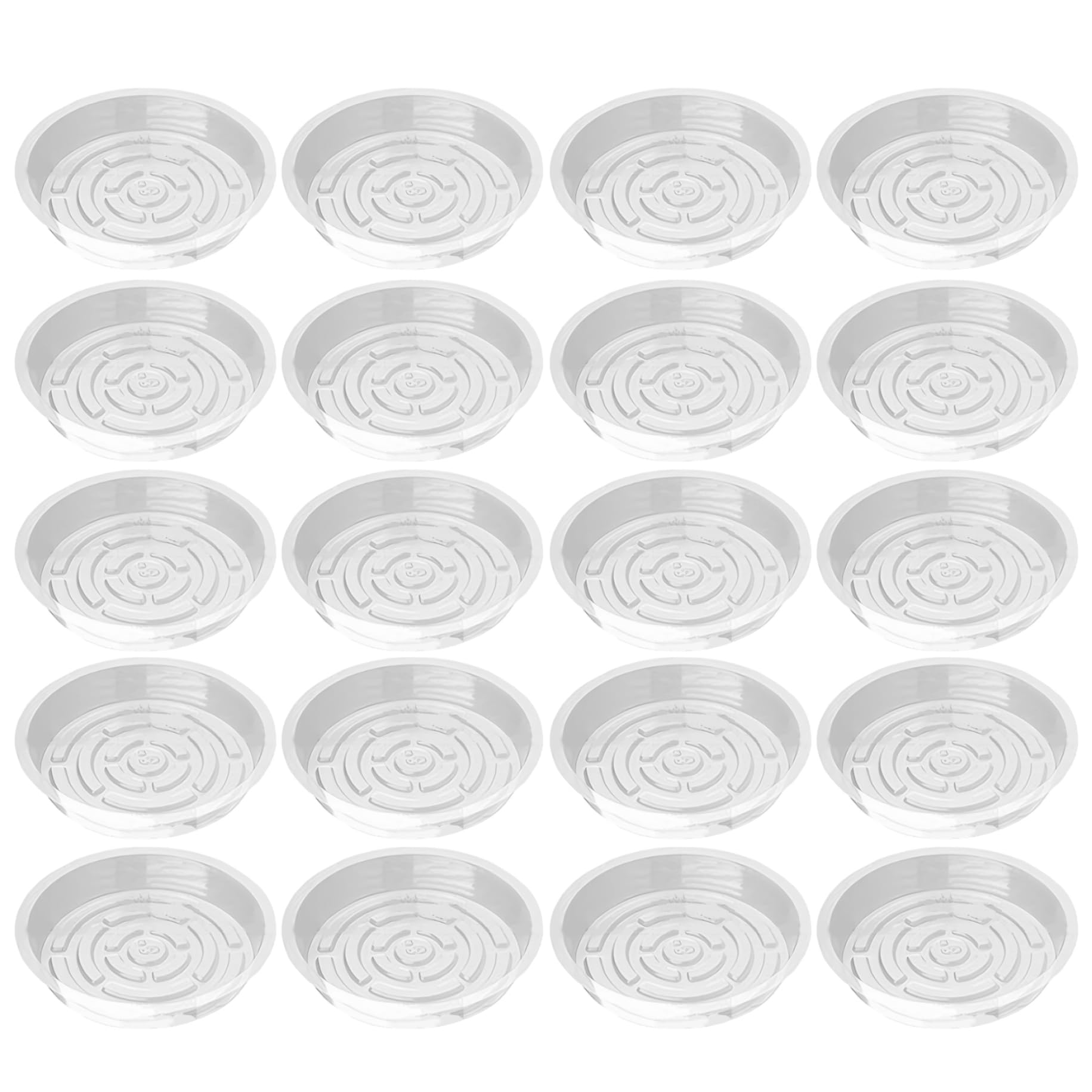 Soucoupe à plantes 20 pièces plateau rond transparent 8 pouces