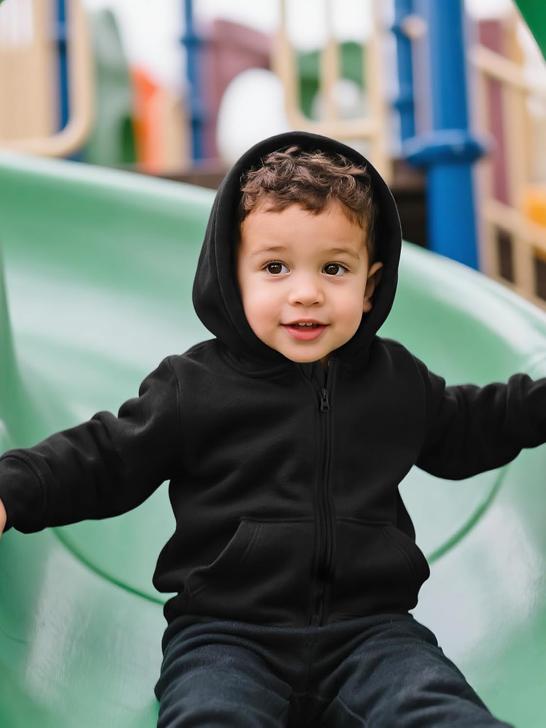 Cooraby 3 Packs Baby and Toddler Boys Long Sleeve Full-Zip Hoodies Infant Fleece Hooded Sweatshirts Jacket with Pouch Pockets - Image 6