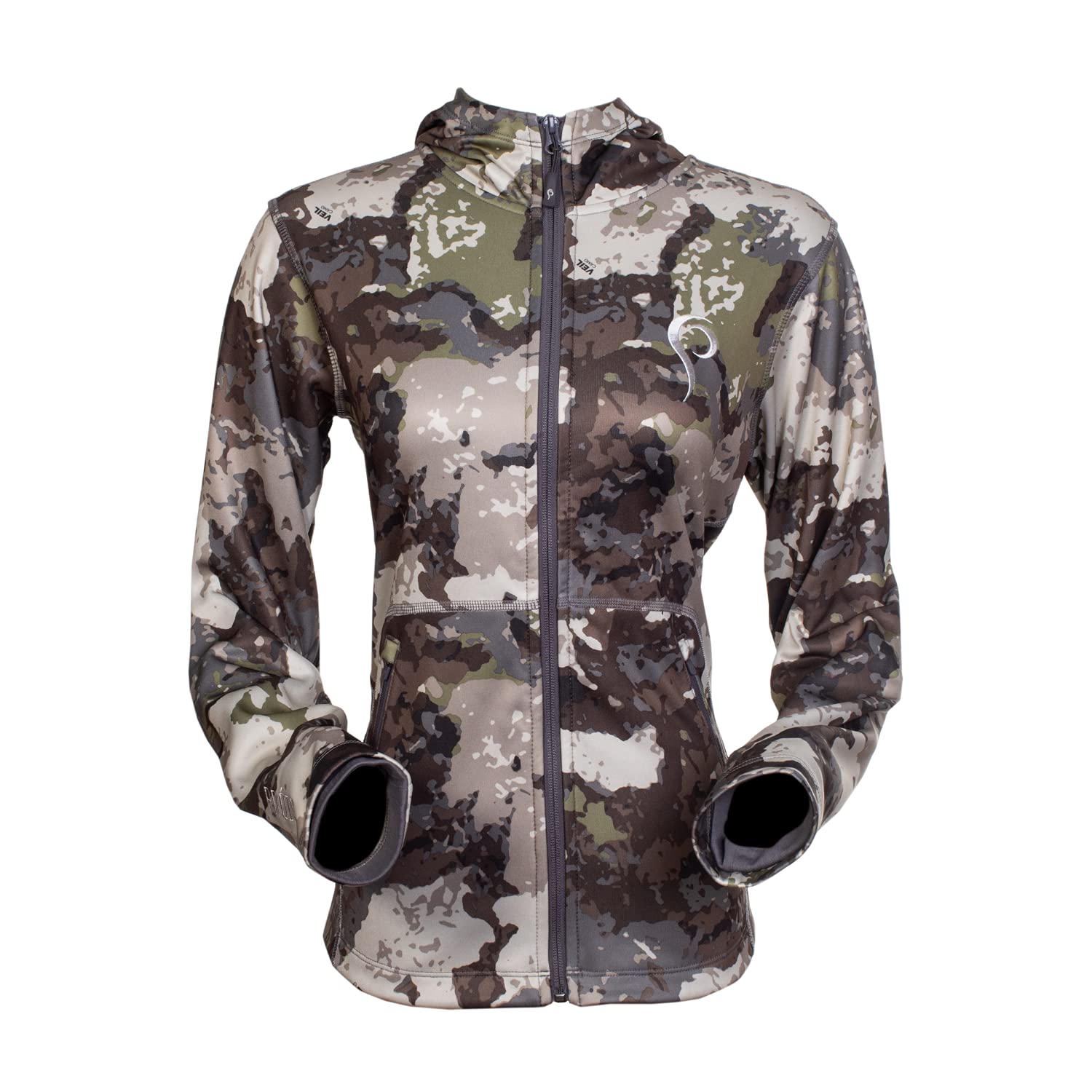 Solas Fleece Full Zip Hoodie – Women's Camo Layering Hunting Hooded Sweatshirt