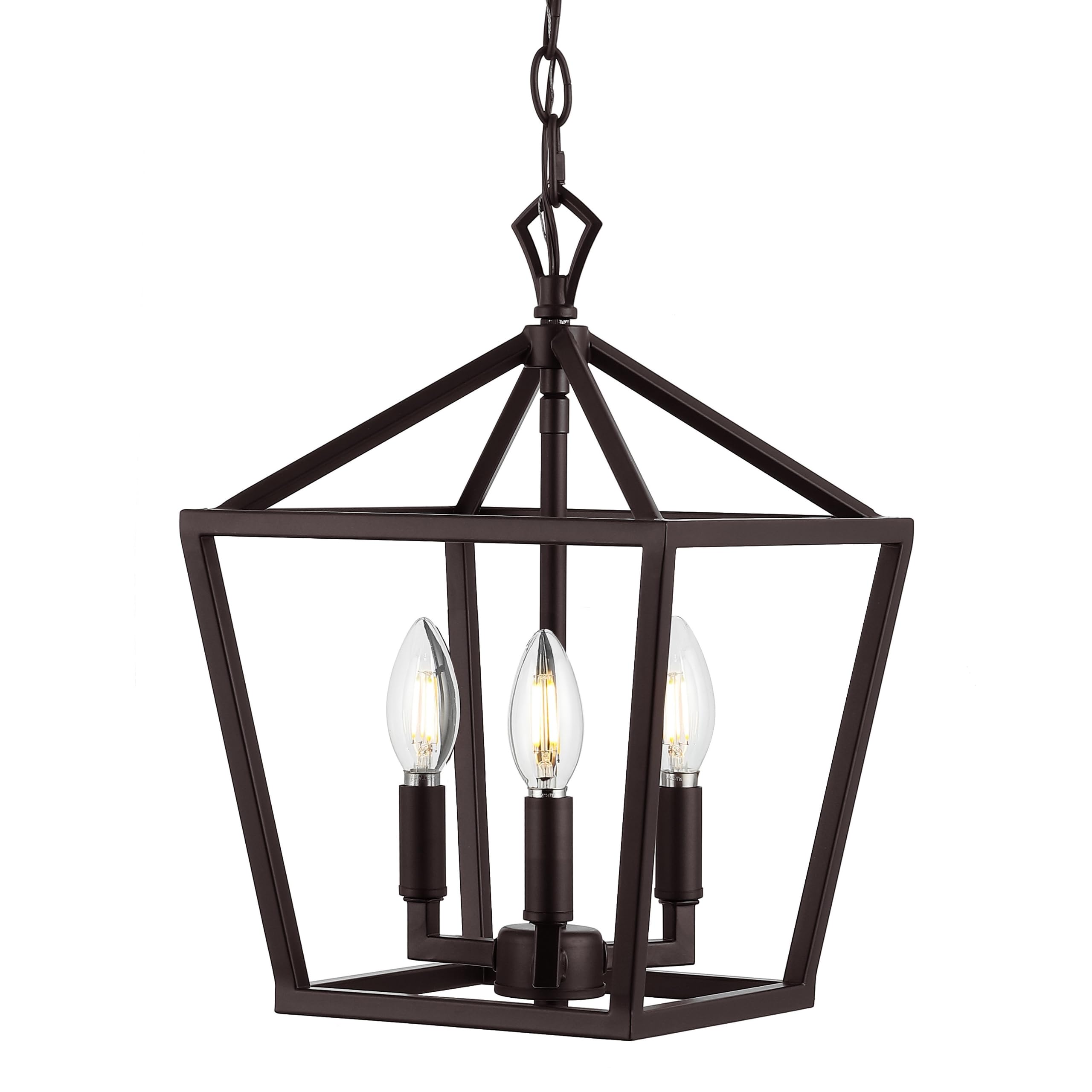 JONATHAN Y Ojai Pagoda Pendant Lantern 10", Oil Rubbed Bronze