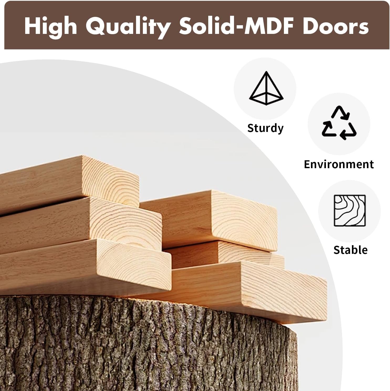 LetLuck 24"x 80" French Door Panels with a 2-Panel Design, Ideal for Closets, Storage Rooms, Bathrooms, Offices, and Interior Room Door - Solid Core Composite Material, No Hardware Included