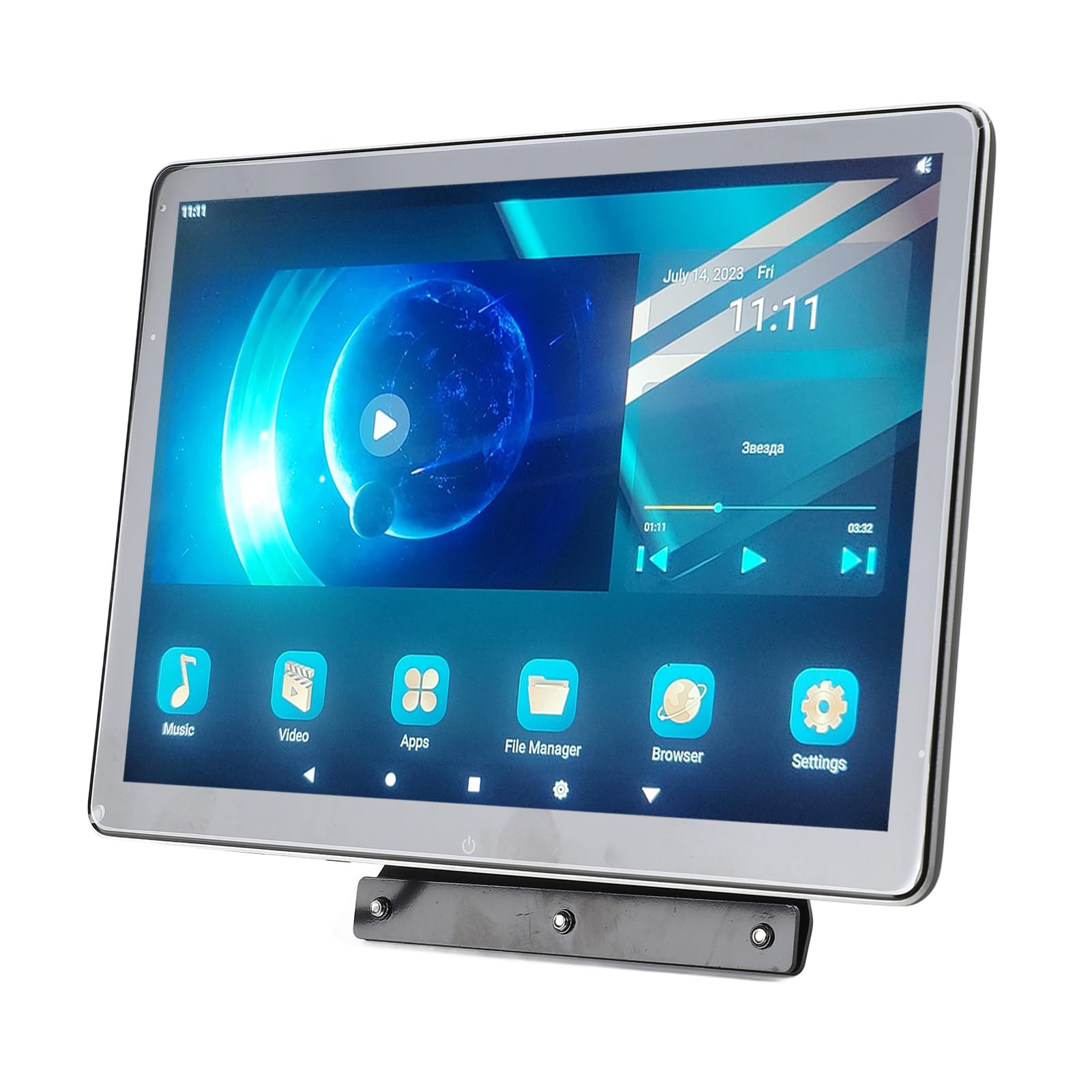 Monitor para reposacabezas, 1 par de 12 Pulgadas, Pantalla para Respaldo de Asiento de TV para automóvil, 2160x1440, Android 11, Entrada WiFi AV, Compatible con Serie 5 (2+32G)