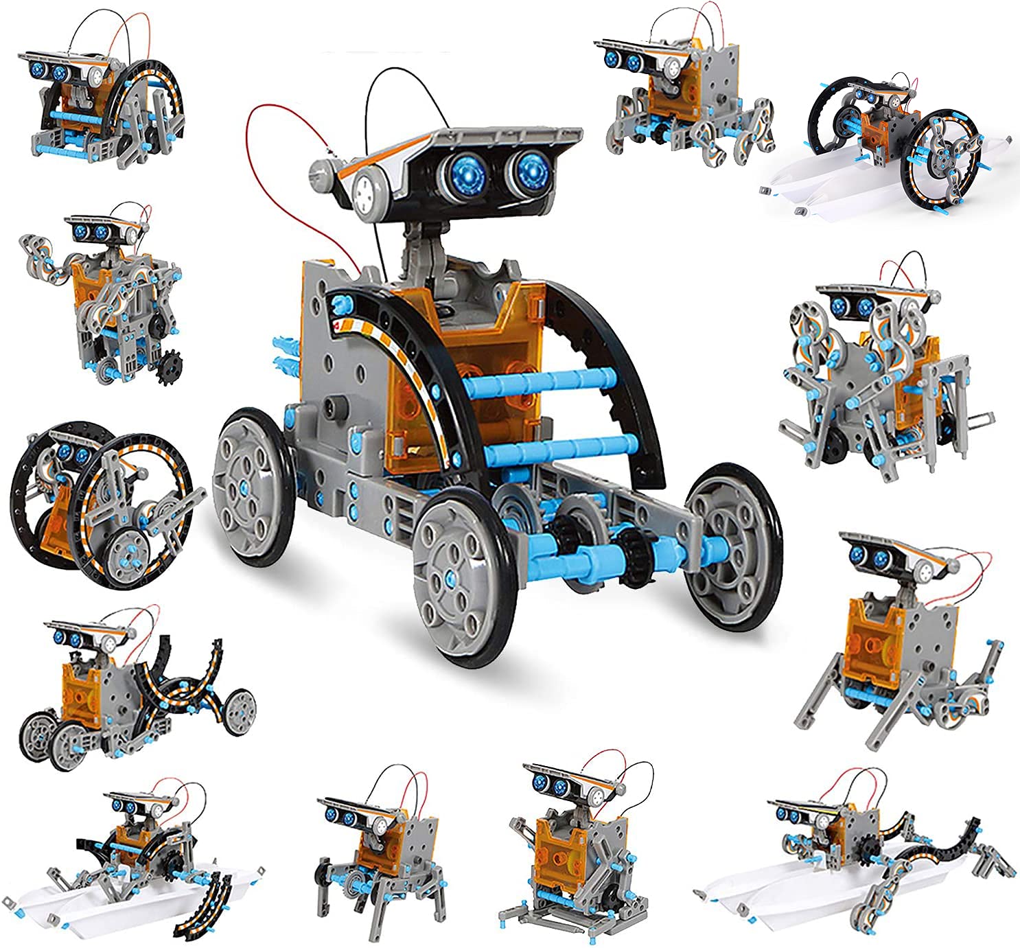 PakooSolar Robot Toys STEM Toys 13 in 1 Science Kits for Kids DIY Educational Learning Science Building Toys, STEM Projects for Kids Ages 8-12 Year Old Boys & Girls