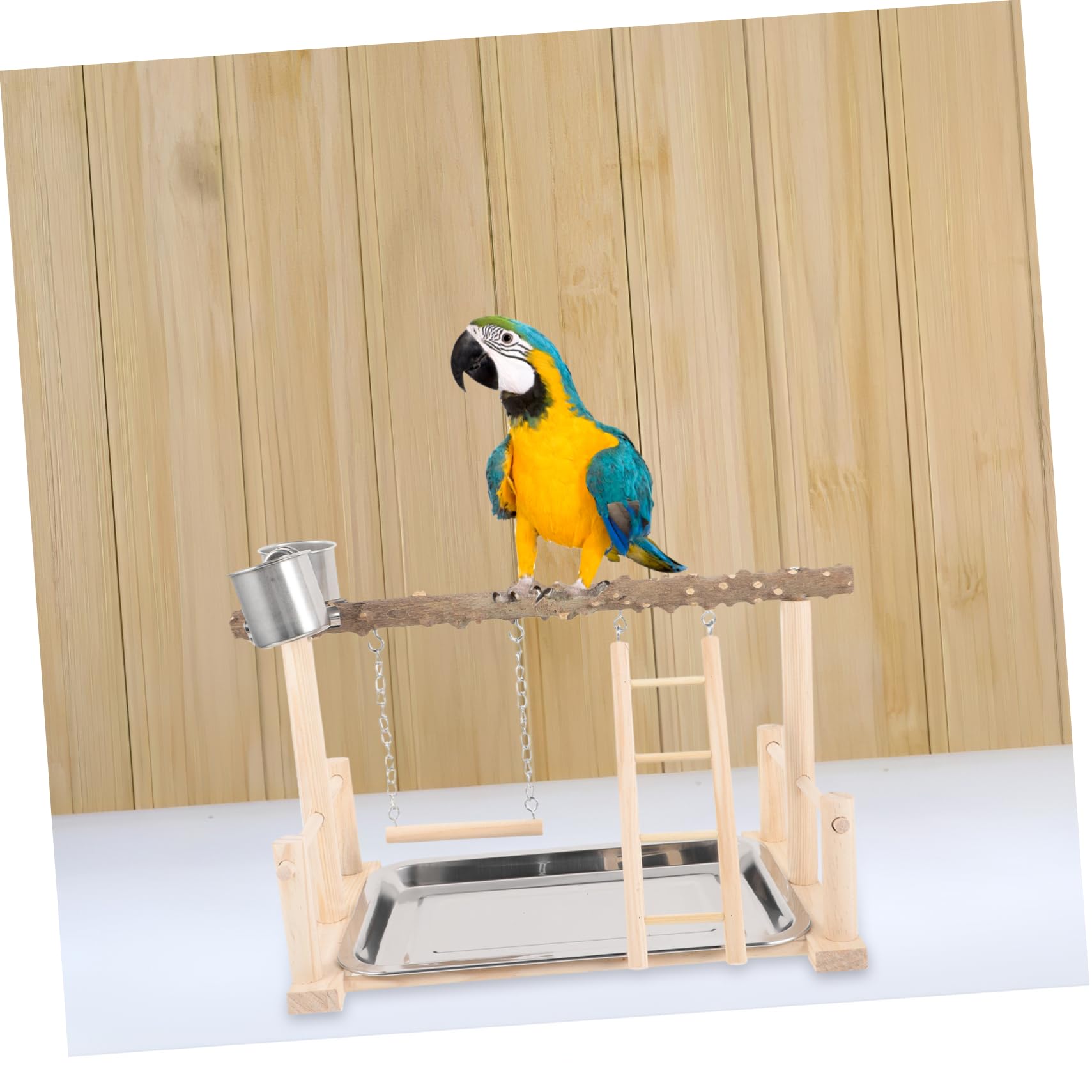 DOITOOL Soporte de Madera para Pájaros Varilla de Entrenamiento de Madera Maciza de Flor de Pimienta, Tamaño Número 8, Parque de Aves para Jaulas, Adecuado para Loros y Periquitos