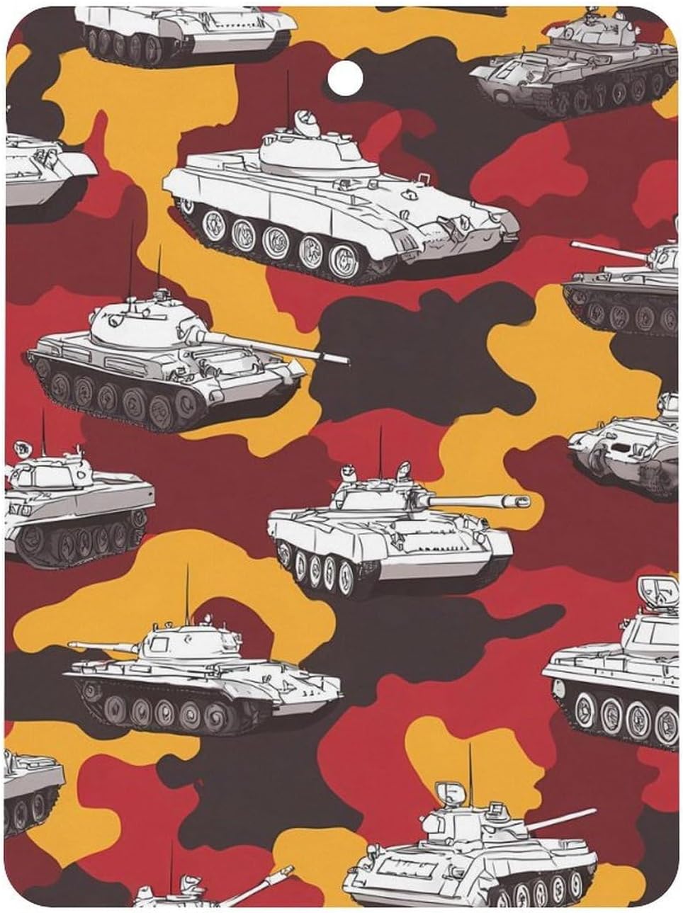 Tank Camouflage Army Car Air Freshener Hanging Aromatherapy Tablets for Car Accessories Square