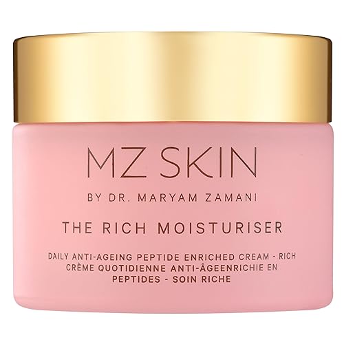 MZ SKIN The Rich Moisturiser 1.69 fl oz  Crema facial antienvejecimiento con ácido hialurónico, péptidos y ceramidas  Hidratación profunda, firmeza