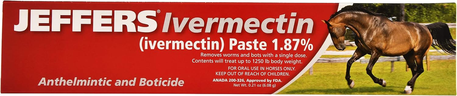 Jeffers Ivermectin Horse Dewormer, Single Dose : Horse Dewormers : Pet Supplies