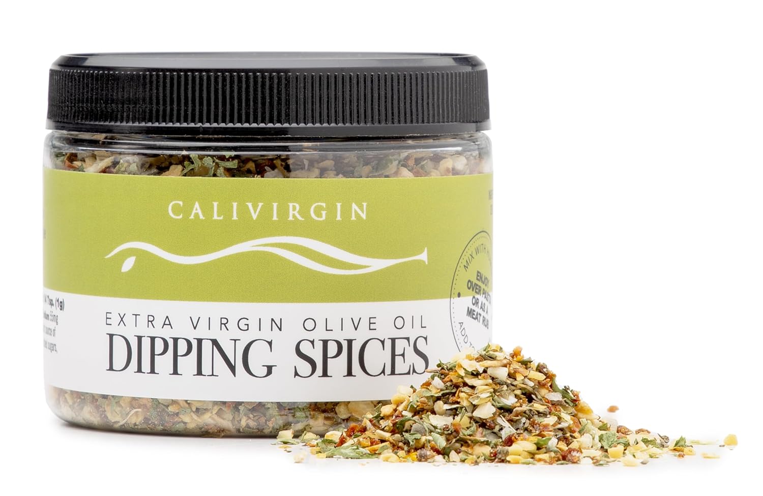 Calivirgin Olive Oil Dipping Spices - Restaurant Style Gourmet Spice Mix - Premium Dip Seasoning Spice Blend - Basil, Sun-dried Tomatoes, Garlic, Parsley & Oregano - Bread Dipping Seasoning Mix - 170g
