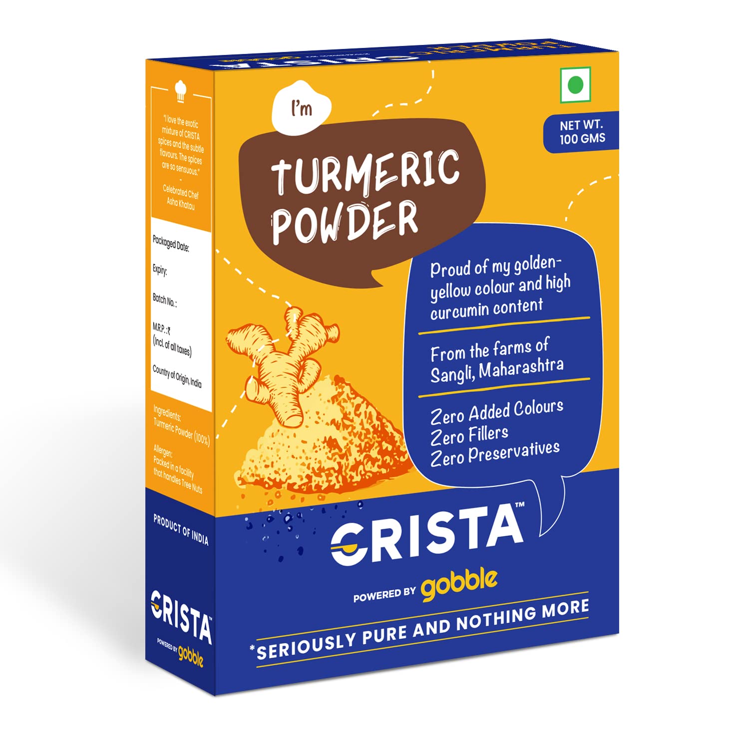 See full amazon price history chart for CRISTA 100 gms Turmeric Powder | Pure Turmeric | Ground in-house | Zero added Colours, Fillers, Additives & Preservatives | Natural CRISTA 100 gms Turmeric Powder | Pure Turmeric | Ground in-house | Zero added Colours, Fillers, Additives & Preservatives | Natural (B09Z6R2DQS) Amazon Price History, Amazon Price Tracker
