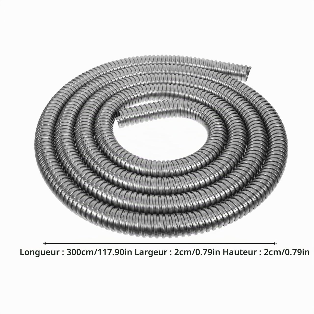 Homoyoyo Cordon Protecteur Gestion Tube Manchon Fils Électriques Couvre Métier À Tisser Gaine Gaine De Câble en Acier Inoxydable pour USB Câble Cordon d'alimentation Automobile Maison