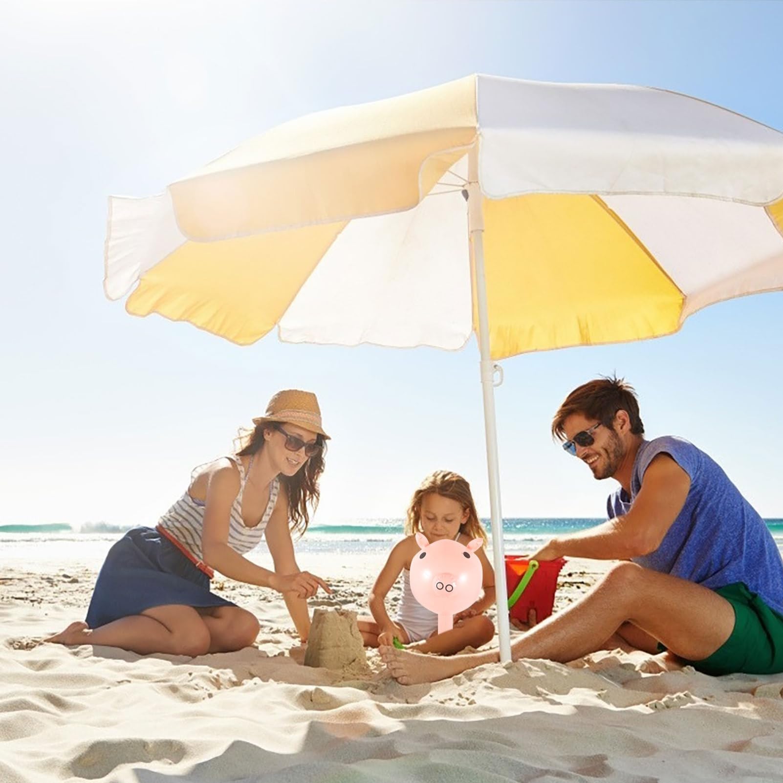 FOYTOKI Lightweight Inflatable Hammer Toy for Boys and Girls Pvc Pig Modeling Sticks for Party Random