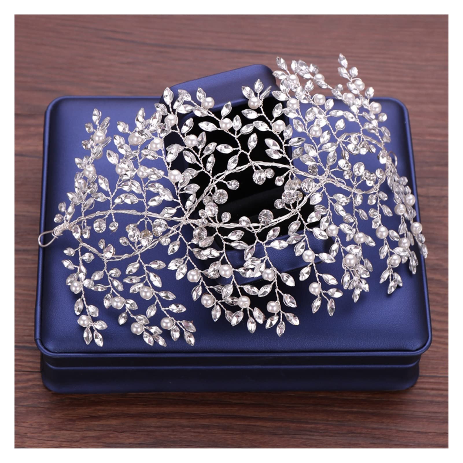 Lusurie Fasce for la Testa del Matrimonio di Strass for la Spina for la Sposa Accessori for Capelli Perle for Capelli Vine Vine Rhinestone Bridal Headpiece