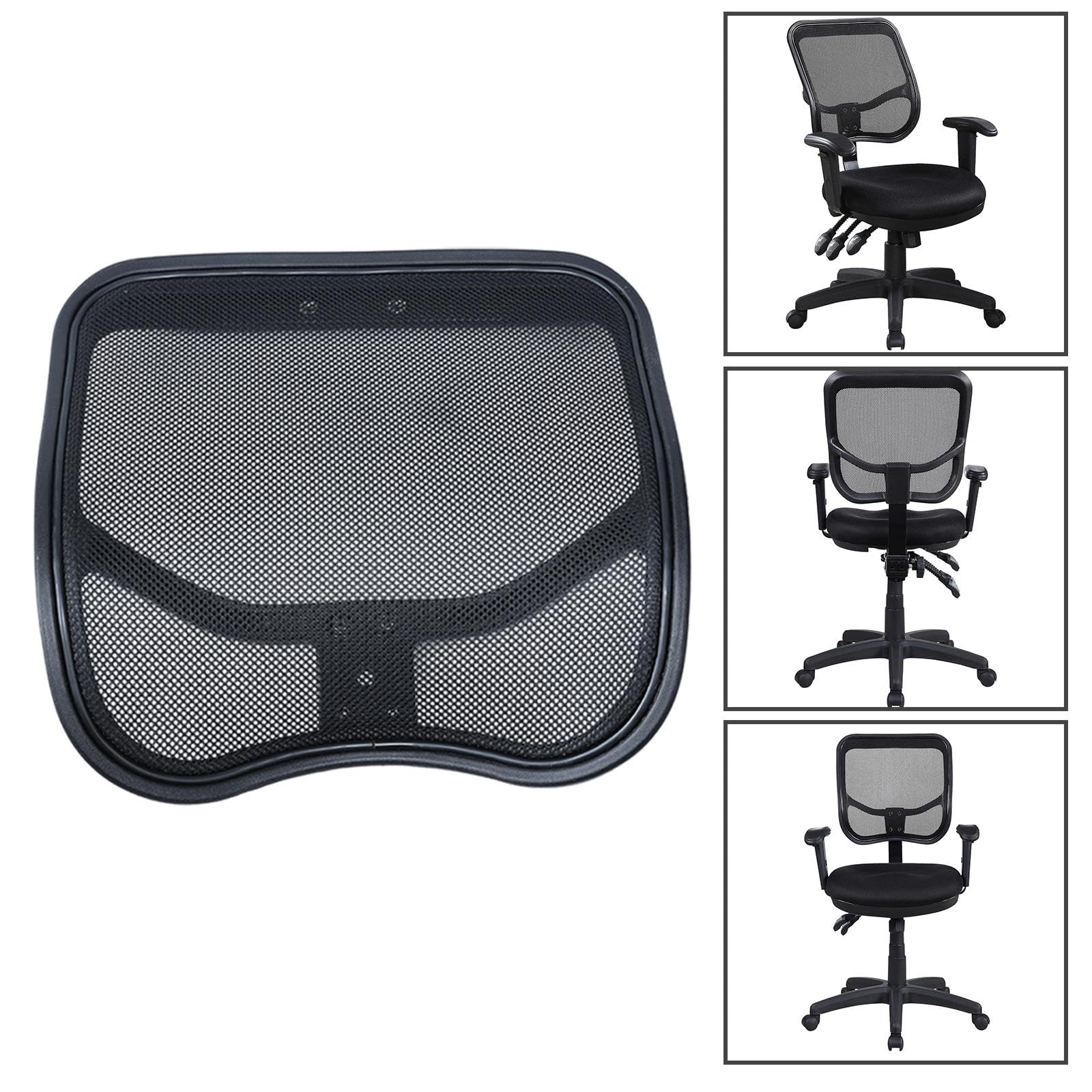 Schienale di ricambio per sedia da ufficio, 42 x 41 cm, in rete traspirante, design ergonomico, per la maggior parte delle sedie girevoli da ufficio