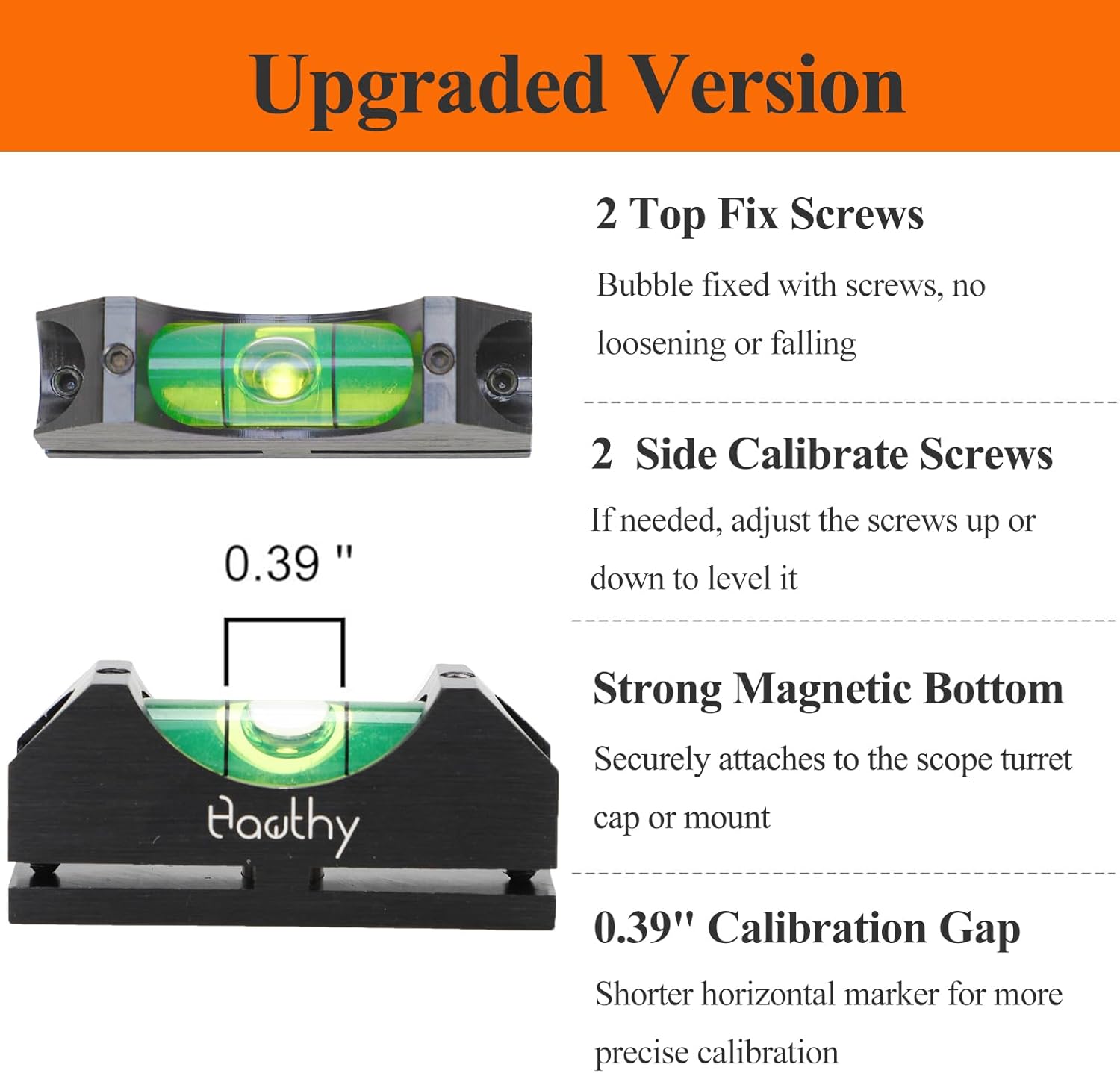 Hawthy Scope Leveling Kit Professional Scope Level General Design Double Megnet Level Black