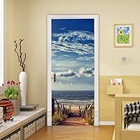 Vista 34 de 3D Pegatina de pared adhesiva para puerta - Poster de película de escaleras antiguas Premium PVC impermeable para pared de dormitorio y sala