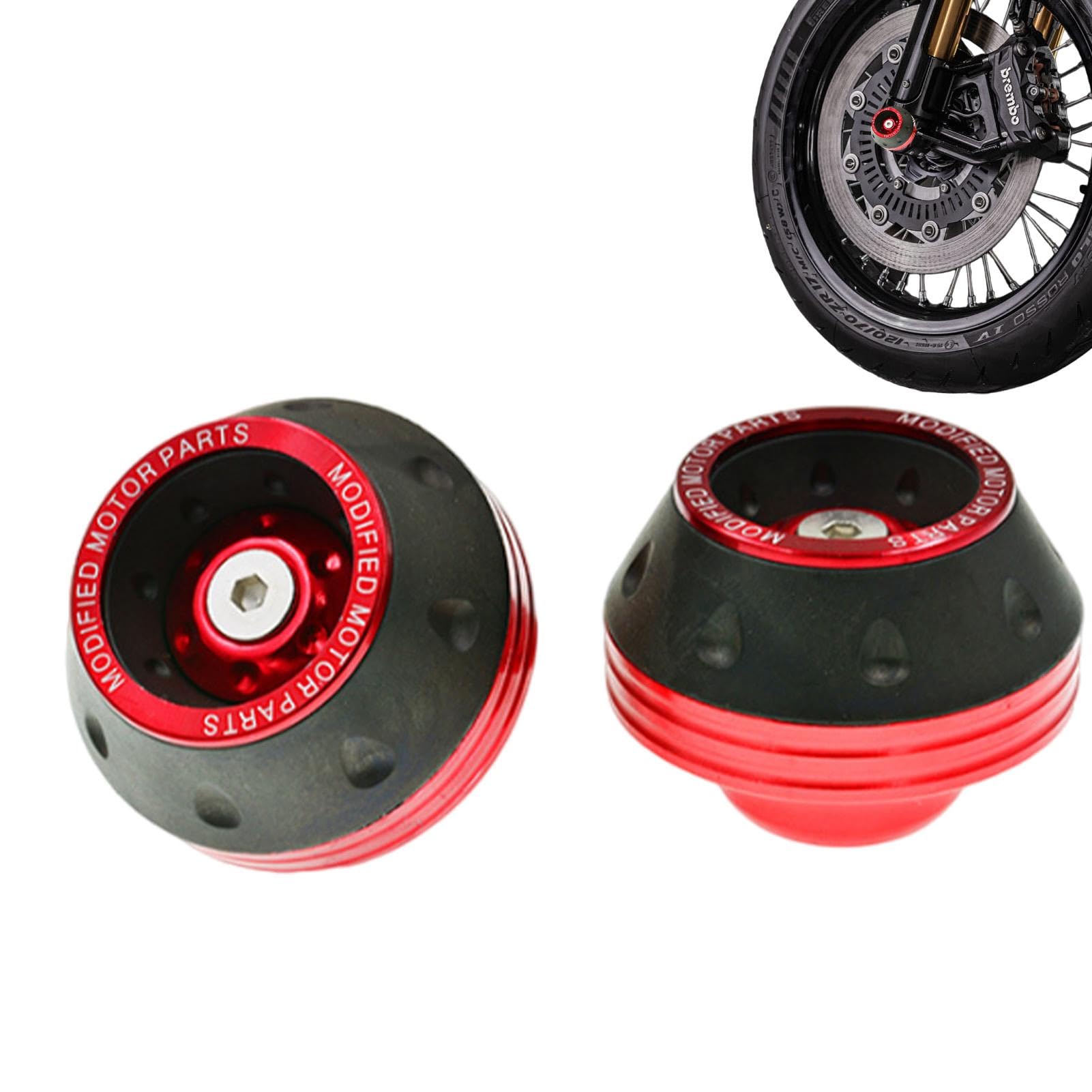Slider Forcella Anteriore Moto - Protezioni Anticaduta In Lega Alluminio, Coppia Sinistra/Destra, Per Motocicli E Scooter