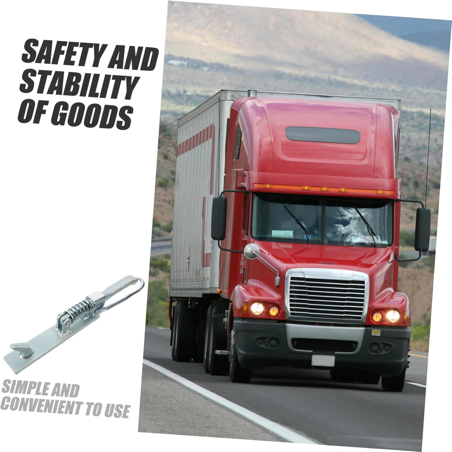 GARVALON Heavy Duty Spring Lock Buckle for Trailers Coupler for Secure Cargo Transport Versatile Locking for Trucks Containers and Trailers