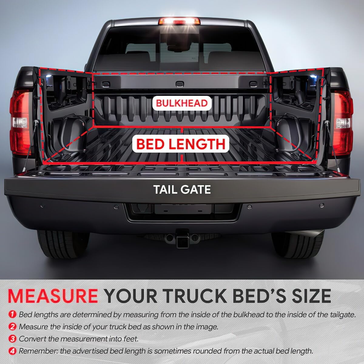 Hard Truck Bed Tri-Fold Tonneau Cover Compatible with 2007-2021 Tundra 6.5 Ft. Fleetside Bed Hard Folding